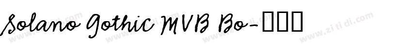 Solano Gothic MVB Bo字体转换